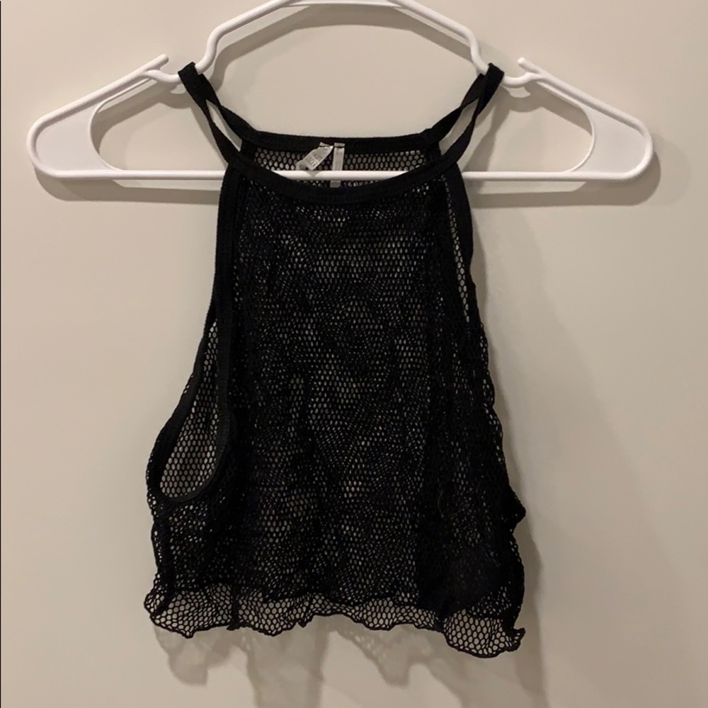 Fishnet crop top